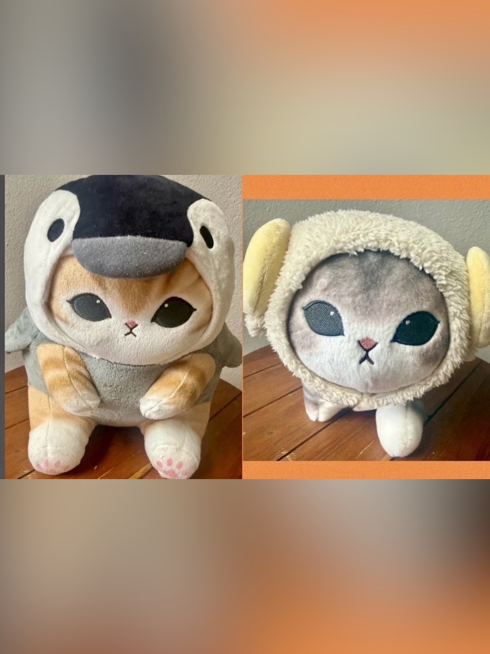 MOFUSAND Cats Official Exclusive Penguin Costume & Sheep Costume 10" Plush~NWT